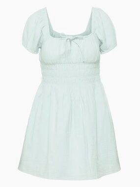 Aritzia Little Moon Puff Sleeve Smocked Waist Dress